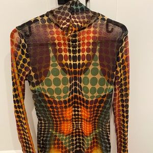 Jean Paul Gauthier polka dot turtleneck